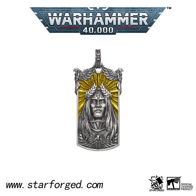 Starforged Imperator Magnifica Pendant Gold Sterling Silver Necklace Emperor of Mankind